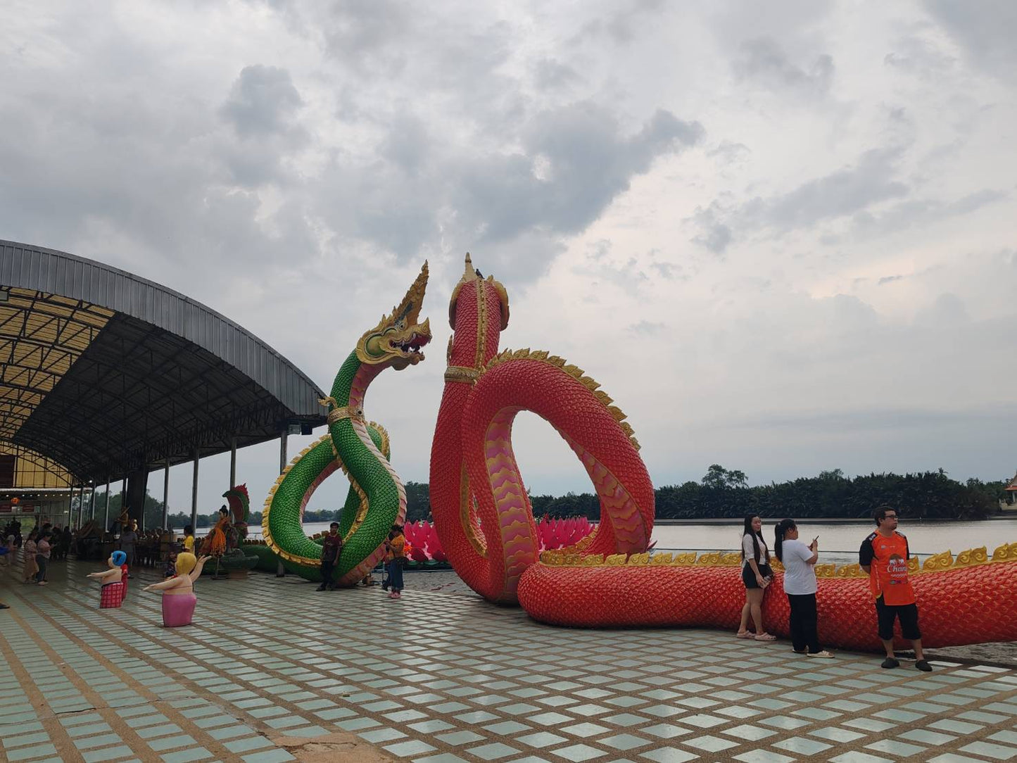 ✨HD009: One of Bangkok's must-see temple Wat Pak Nam and Giant reclining Ganesha temple ✨